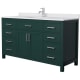 A thumbnail of the Wyndham Collection WCG242460S-UNSMXX Green / White Cultured Marble Top / Brushed Nickel Hardware