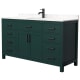 A thumbnail of the Wyndham Collection WCG242460S-UNSMXX Green / Carrara Cultured Marble Top / Matte Black Hardware