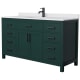 A thumbnail of the Wyndham Collection WCG242460S-UNSMXX Green / White Cultured Marble Top / Matte Black Hardware