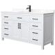 A thumbnail of the Wyndham Collection WCG242460S-UNSMXX White / Carrara Cultured Marble Top / Matte Black Hardware