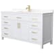 A thumbnail of the Wyndham Collection WCG242460S-UNSMXX White / Carrara Cultured Marble Top / Brushed Gold Hardware