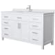 A thumbnail of the Wyndham Collection WCG242460SWCUNSMXX White / White Cultured Marble Top / Brushed Nickel Hardware