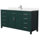 A thumbnail of the Wyndham Collection WCG242466S-UNSMXX Green / Carrara Cultured Marble Top / Brushed Nickel Hardware