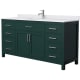 A thumbnail of the Wyndham Collection WCG242466S-UNSMXX Green / White Cultured Marble Top / Brushed Nickel Hardware