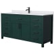 A thumbnail of the Wyndham Collection WCG242466S-UNSMXX Green / White Cultured Marble Top / Matte Black Hardware