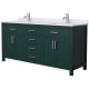 A thumbnail of the Wyndham Collection WCG242472D-UNSMXX Green / White Cultured Marble Top / Brushed Nickel Hardware