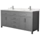 A thumbnail of the Wyndham Collection WCG242472DCCUNSMXX Dark Gray / Carrara Cultured Marble Top / Brushed Nickel Hardware