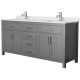 A thumbnail of the Wyndham Collection WCG242472DWCUNSMXX Dark Gray / White Cultured Marble Top / Brushed Nickel Hardware
