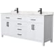 A thumbnail of the Wyndham Collection WCG242472D-UNSMXX White / Carrara Cultured Marble Top / Matte Black Hardware