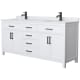 A thumbnail of the Wyndham Collection WCG242472D-UNSMXX White / White Cultured Marble Top / Matte Black Hardware