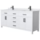 A thumbnail of the Wyndham Collection WCG242472D-UNSMXX White / White Cultured Marble Top / Matte Black Hardware