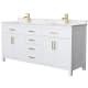 A thumbnail of the Wyndham Collection WCG242472D-UNSMXX White / Carrara Cultured Marble Top / Brushed Gold Hardware