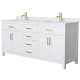A thumbnail of the Wyndham Collection WCG242472D-UNSMXX White / White Cultured Marble Top / Brushed Gold Hardware
