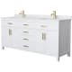 A thumbnail of the Wyndham Collection WCG242472D-UNSMXX White / White Cultured Marble Top / Brushed Gold Hardware