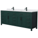 A thumbnail of the Wyndham Collection WCG242484D-UNSMXX Green / White Cultured Marble Top / Matte Black Hardware