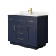 A thumbnail of the Wyndham Collection WCG262642S-QTZ-UNSMXX Dark Blue / Giotto Quartz Top / Brushed Gold Hardware