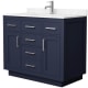 A thumbnail of the Wyndham Collection WCG262642S-VCA-UNSMXX Dark Blue / Carrara Cultured Marble Top / Brushed Nickel Hardware