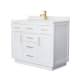 A thumbnail of the Wyndham Collection WCG262642S-QTZ-UNSMXX White / Giotto Quartz Top / Brushed Gold Hardware