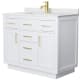 A thumbnail of the Wyndham Collection WCG262642S-VCA-UNSMXX White / White Cultured Marble Top / Brushed Gold Hardware
