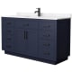 A thumbnail of the Wyndham Collection WCG262660S-VCA-UNSMXX Dark Blue / Carrara Cultured Marble Top / Matte Black Hardware