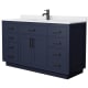 A thumbnail of the Wyndham Collection WCG262660S-VCA-UNSMXX Dark Blue / White Cultured Marble Top / Matte Black Hardware