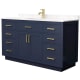 A thumbnail of the Wyndham Collection WCG262660S-VCA-UNSMXX Dark Blue / Carrara Cultured Marble Top / Brushed Gold Hardware