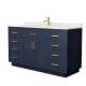 A thumbnail of the Wyndham Collection WCG262660S-QTZ-UNSMXX Dark Blue / Giotto Quartz Top / Brushed Gold Hardware