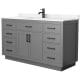 A thumbnail of the Wyndham Collection WCG262660S-VCA-UNSMXX Dark Gray / Carrara Cultured Marble Top / Matte Black Hardware