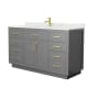 A thumbnail of the Wyndham Collection WCG262660S-QTZ-UNSMXX Dark Gray / Giotto Quartz Top / Brushed Gold Hardware