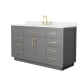 A thumbnail of the Wyndham Collection WCG262660S-QTZ-US3MXX Dark Gray / White Quartz Top / Brushed Gold Hardware