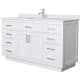 A thumbnail of the Wyndham Collection WCG262660S-VCA-UNSMXX White / White Cultured Marble Top / Brushed Nickel Hardware