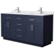 A thumbnail of the Wyndham Collection WCG262666D-VCA-UNSMXX Dark Blue / White Cultured Marble Top / Brushed Nickel Hardware