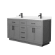 A thumbnail of the Wyndham Collection WCG262666D-QTZ-UNSMXX Dark Gray / White Quartz Top / Matte Black Hardware