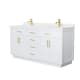 A thumbnail of the Wyndham Collection WCG262666D-QTZ-UNSMXX White / White Quartz Top / Brushed Gold Hardware