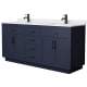 A thumbnail of the Wyndham Collection WCG262672D-VCA-UNSMXX Dark Blue / White Cultured Marble Top / Matte Black Hardware