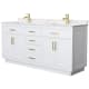 A thumbnail of the Wyndham Collection WCG262672D-VCA-UNSMXX White / Carrara Cultured Marble Top / Brushed Gold Hardware