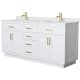 A thumbnail of the Wyndham Collection WCG262672D-VCA-UNSMXX White / White Cultured Marble Top / Brushed Gold Hardware