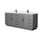 A thumbnail of the Wyndham Collection WCG262684D-QTZ-UNSMXX Dark Gray / Giotto Quartz Top / Matte Black Hardware