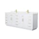 A thumbnail of the Wyndham Collection WCG262684D-QTZ-UNSMXX White / White Quartz Top / Brushed Gold Hardware