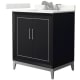 A thumbnail of the Wyndham Collection WCH515130S-QTZ-US3MXX Black / Giotto Quartz Top / Brushed Nickel Hardware