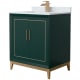 A thumbnail of the Wyndham Collection WCH515130S-NAT-UNSMXX Green / Satin Bronze Hardware