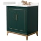 A thumbnail of the Wyndham Collection WCH515130S-QTZ-US3MXX Green / Giotto Quartz Top / Satin Bronze Hardware