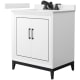 A thumbnail of the Wyndham Collection WCH515130S-QTZ-US3MXX White / White Quartz Top / Matte Black Hardware