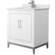 A thumbnail of the Wyndham Collection WCH515130S-NAT-UNSMXX White / Brushed Nickel Hardware