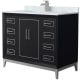 A thumbnail of the Wyndham Collection WCH515142S-NAT-UNSMXX Black / Brushed Nickel Hardware