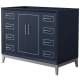 A thumbnail of the Wyndham Collection WCH515142S-CXSXX-MXX Dark Blue / Brushed Nickel Hardware