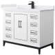 A thumbnail of the Wyndham Collection WCH515142S-VCA-UNSMXX White / White Cultured Marble Top / Matte Black Hardware