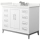 A thumbnail of the Wyndham Collection WCH515142S-QTZ-US3MXX White / White Quartz Top / Brushed Nickel Hardware