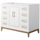 A thumbnail of the Wyndham Collection WCH515142S-CXSXX-MXX White / Satin Bronze Hardware