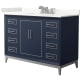 A thumbnail of the Wyndham Collection WCH515148S-QTZ-US3MXX Dark Blue / Giotto Quartz Top / Brushed Nickel Hardware